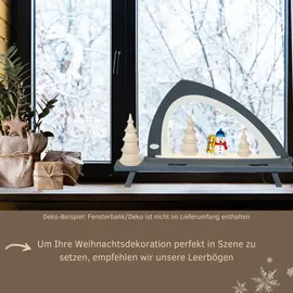 Weigla LED Schwibbogen »Weihnachtsdeko, Made in Germany« 1 Stk. Leerbogen zum Selbstbestücken, asymmetrisch grau