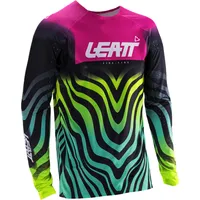 Leatt 5.5 V26 Tiger, Trikot - Pink/Schwarz/Neon-Gelb/Türkis - M