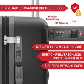 onbest Kofferset 4-teilig Schwarz