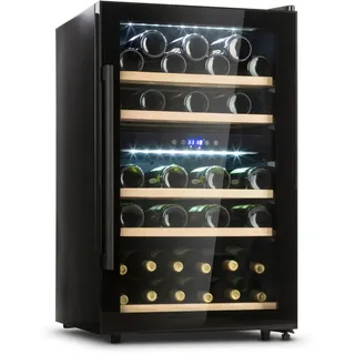 Klarstein Barossa 40 Duo Weinkühlschrank 2 Zonen 41 Flaschen Glastür Touch LED