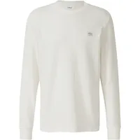 s.Oliver Strukturiertes Longsleeve mit Ärmelbündchen - creme - 3XL