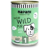 napani Dosenfutter für Hunde, Wild pur 400 g Dose