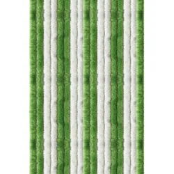 Arsvita Flauschvorhang 160x185 cm Unistreifen grün - weiß