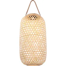 GLOBO Solarleuchte Bambus H 56,5 cm 1er Set braun