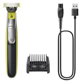Philips Oneblade QP2734/23, 360er Klinge, 5-in-1-Kamm (1,2,3,4,5 mm), 60 Min. Betriebszeit/ 4 Std. Aufladen