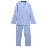 Tom Tailor Pyjama mit Brusttasche, blau, Kariert, Gr. 48