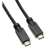 PremiumCord 4K High Speed ​​HDMI 1,4 M/M Kabel Mit Verstärker, 10,2 Gbit/s, 4K@30Hz Video Kompatibel, Full HD 1080p, Deep Color, 3D, ARC, HDR, Dolby TrueHD, Vergoldete Anschlüsse, Schwarz, 15 m