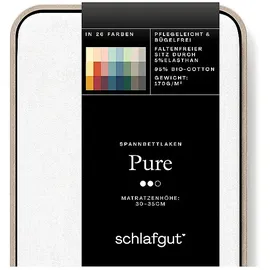schlafgut Pure Baumwolle 90 x 190 - 100 x 220 cm full white