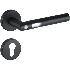 Meintürgriff LED-Türgriff Orbit Türdrücker BB PZ WC Schwarz Türgriff Drückergarnitur,