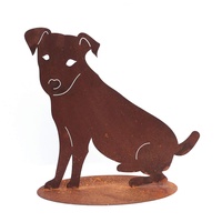 Hund Jack Russell Terrier Edelrost Rost Gartendekoration Hunde Metall Tier + Original Pflegeanleitung von Steinfigurenwelt