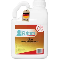 FUTUM 5L Teppichkäferspray bekämpft Insekten, Eier, Larven, Insektenspray ohne Biozide auf Wasserbasis,  Sofortwirkung ohne Flecken