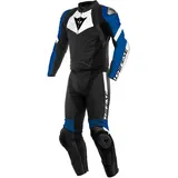 Dainese Avro 4 2-Teiler Motorrad Lederkombi, schwarz/weiß/blau, 50