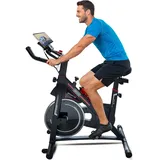 AsVIVA S14 Indoor Cycle Speedbike – Heimtrainer Fitnessbike mit 15 kg Schwungmasse, Bluetooth Fitnesscomputer, App-kompatibel, verstellbarer Sattel & stufenloser Widerstand