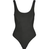 URBAN CLASSICS Ladies Shiny Rib Body - Schwarz