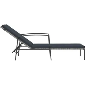 vidaXL Sonnenliege 117 x 56 x 34 cm Grau