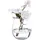 Relaxdays Blumenvase, Glasvase für Blumen, Tischvase aus Klarglas, hohe Tulpenvase, Maße H x D: 16 x 14 cm, transparent