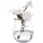 Relaxdays Blumenvase, Glasvase für Blumen, Tischvase aus Klarglas, hohe Tulpenvase, Maße H x D: 16 x 14 cm, transparent