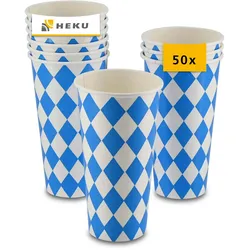 HEKU 50 Becher Oktoberfest Bayern Pappbecher 0,5 l