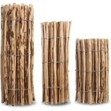 sunnypillow Staketenzaun Holzzaun Gartenzaun Zaunlatte imprägniert 60 cm x 10 m 7-8cm Zaun