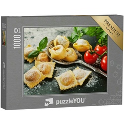 puzzleYOU Puzzle Puzzle 1000 Teile XXL „Hausgemachte Italienische Ravioli und Tortellin, 1000 Puzzleteile, puzzleYOU-Kollektionen Pasta