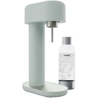 Mysoda: Stilvoller Ruby 2 Wassersprudler aus robustem Aluminium (ohne CO2-Zylinder) mit hochwertiger 1-Liter-Wasserflasche in Premiumdesign - Salbeigrün (Pigeon)