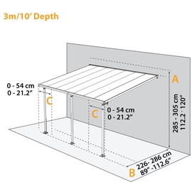 CANOPIA Feria 1092 x 300 cm anthrazit