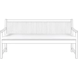 Bankauflage VIVARA 169 x 50 cm Weiß