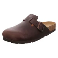 Rohde Herren Clogs Pantoletten Leder Grado 6698, Größe:45 EU, Farbe:Braun