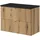 [en.casa] Waschbeckenunterschrank Skelbolu 80x60x40cm Eichenoptik/Schwarz [en.casa]