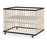 Sämann Laufgitter, Matratze, Lattenrost – Schlupfsprossen schwarz/natur Premium | Gr.: 75x100 cm,