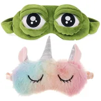 Schneespitze 2-teilige Augenmaske, lustige Froschaugenmaske, Motiv: Frosch, Maske, Einhorn, Schlafmaske für Männer, Frauen und Kinder