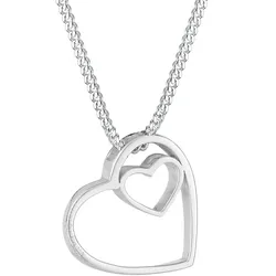 Elli Halskette Cut Out Herzen Basic Anhänger 925 Silber 45 Damen 