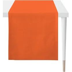 Tischläufer APELT "3900 Uni / OUTDOOR, Sommerdeko, Sommer", orange, B:48cm L:140cm, Polyacryl, Tischdecken, mit Fleckschutz