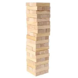 Alert Stapel Turm Wackelturm Spiel Stapelspiel Holz 50cm hoch