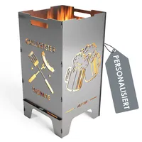 MOCAVI Edelstahl Feuertonne Grillen 73 cm | 3 mm V2A personalisiert