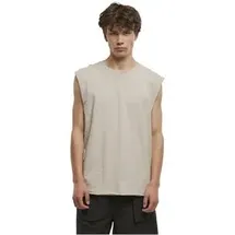 URBAN CLASSICS Open Edge Sleeveless Tee - Beige