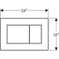Geberit Sigma01 Betätigungsplatte quadratisch weiss glänzend für Sigma-Spülkästen 8cm