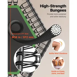Vevor Fitness-Trampolin 138,5 cm Grün/Schwarz