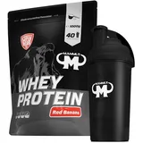 1kg Mammut Whey Protein Eiweißshake - Set inkl. Protein Shaker, Riegel, Powderbank oder Tasse (Red Banana, Gratis Mammut Shaker)