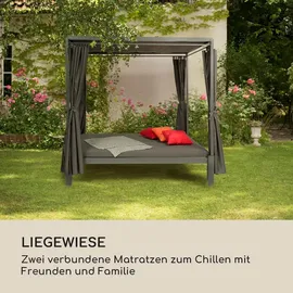 Blumfeldt Senator Lounge Doppel Sonnenliege 205 x 188 x 208 cm Grau