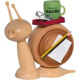 Kuhnert Drechslerei Kuhnert - Rauchschnecke / Räucherfigur aus Holz - Sunny "Quizschnecke" - Höhe: ca. 15cm - Made in Germany