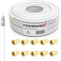 Premium X PremiumX 30m SAT Koaxial Kabel 135dB 4-fach