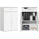 mokebo Midischrank in Weiß Der Praktische' Mehrzweckschrank oder Aufbewahrungsschrank