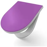 DEQORI WC-Sitz 'Unifarben - Violett', WC Toilettensitz bedruckt Klobrille Toilettendeckel Motiv WC-Brille lila