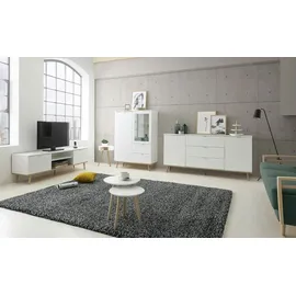 Möbel Kraft Highboard 100 x 140 x 40 cm Weiß