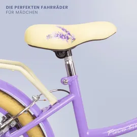 SUN BABY Mädchen fahrrad 20 Zoll mit SHIMANO 6-Gang Flower Bike lavendel - Violett