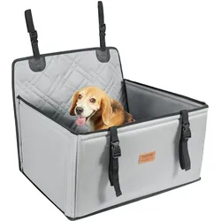 VEVOR Hunde Autositz Hunde Rücksitz Rückbank Hundesitz Auto 605x605x500mm Grau