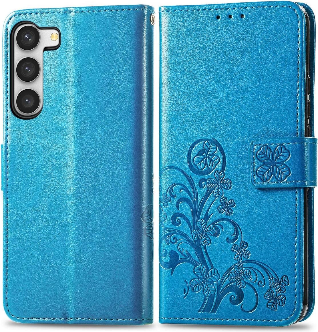 König Design Hülle Handy Schutz für Samsung Galaxy A54 5G Case Cover Tasche Wallet Etuis Neu (Galaxy A54 5G), Smartphone Hülle, Blau