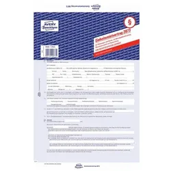 Avery Zweckform Formularvordruck »Einheitsmietvertrag für Wohnungen und Häuser, mit Übergabeprot gelb, 21x29.7 cm