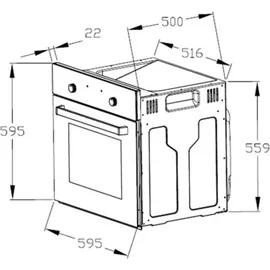 PKM KH-BIC7-2KB GK-IX-2 Einbauherdset 7 Funktionen Ofen Umluft Kochfeld